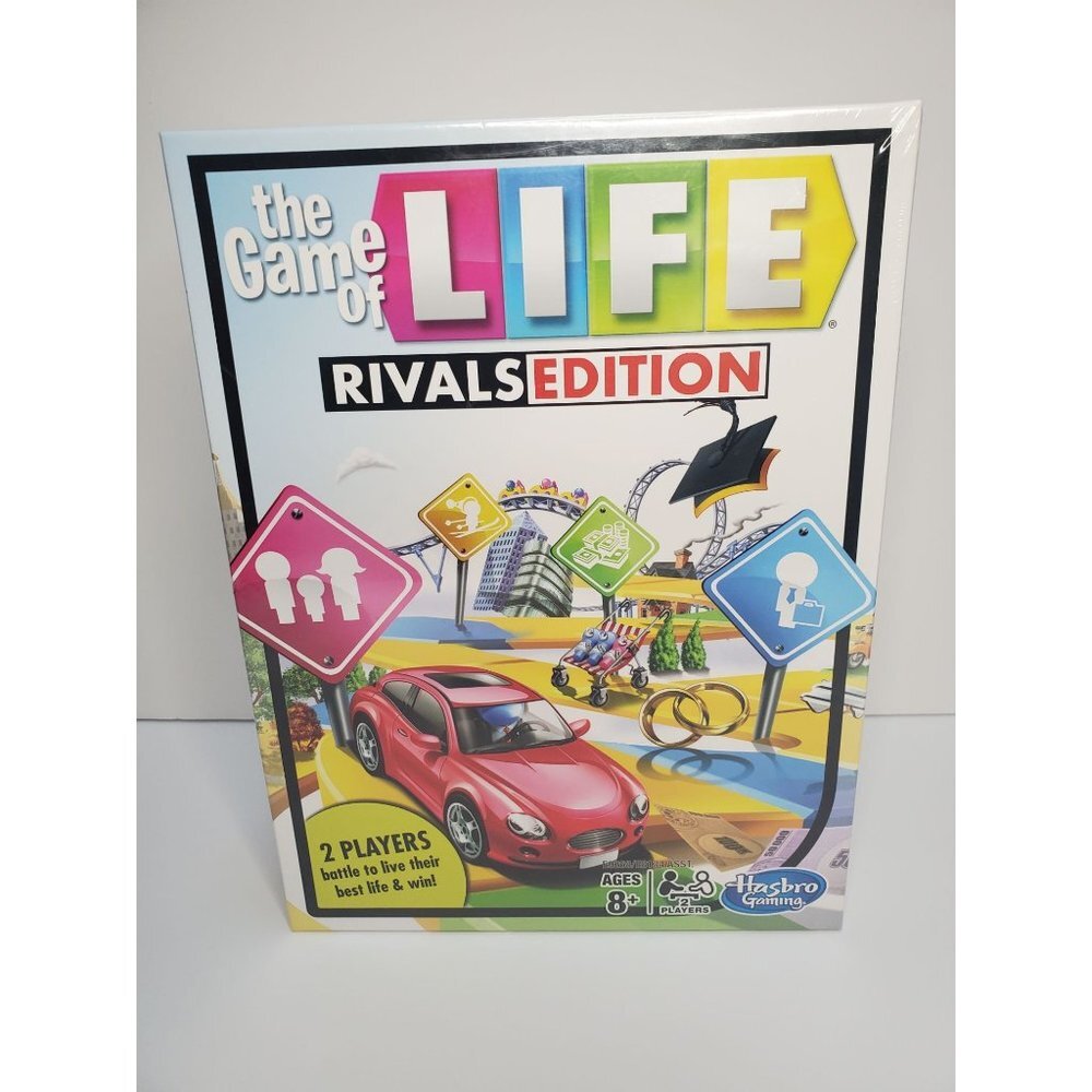 #16 NEW Sealed Hasbro The Game Of Life Rivals Edition 2 Player Board Game